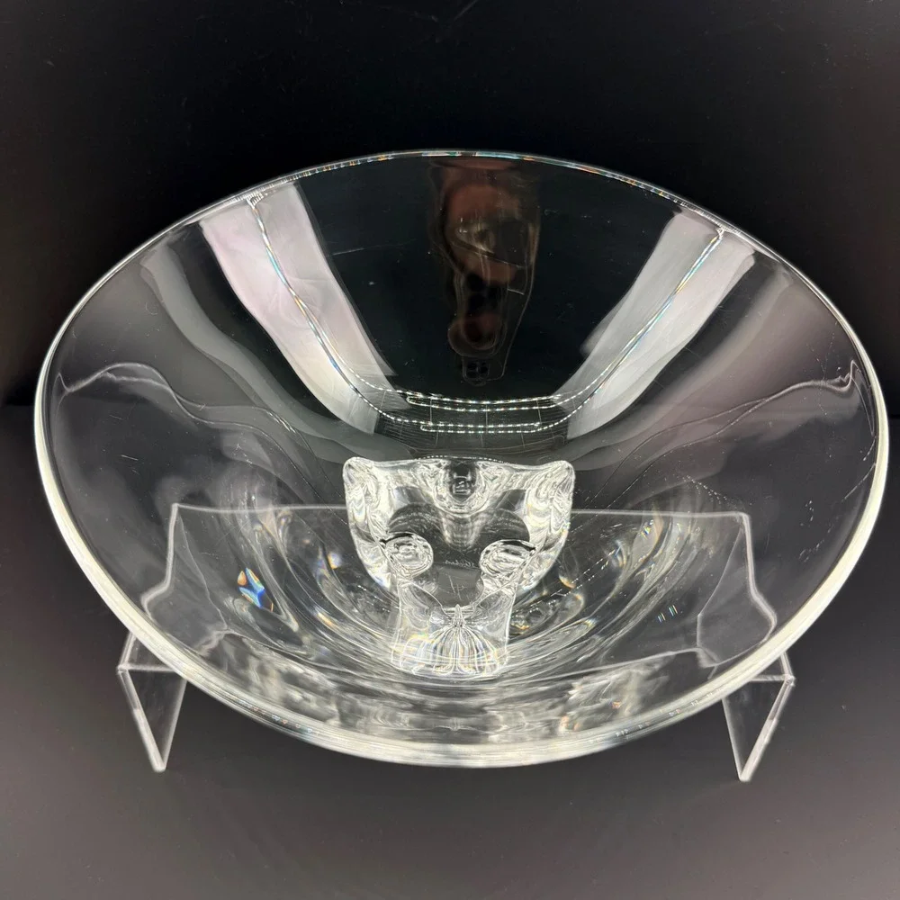 Steuben Trillium Crystal Console Bowl Donald Pollard #8089
